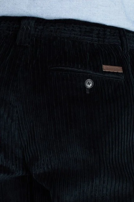 Saf Pamuk Lacivert Relax Kadife Pantolon