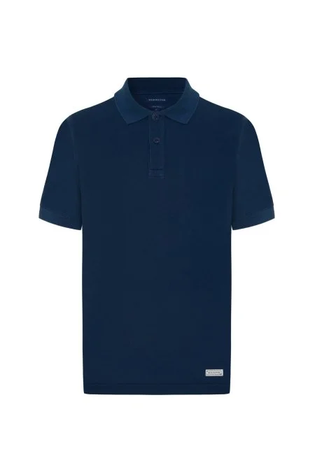 Saf Pamuk Lacivert Polo Yaka T-Shirt
