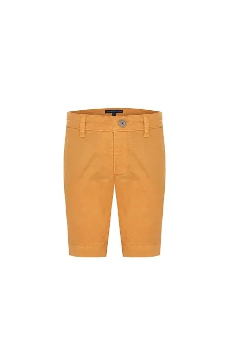 Sarı Pamuk Chino Çocuk Bermuda Şort
