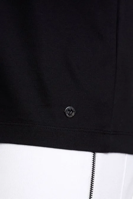 Siyah Bisiklet Yaka Basic T-Shirt