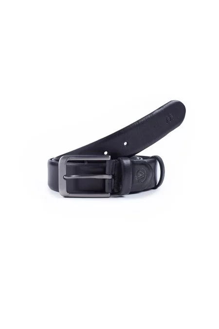 El Yapımı Siyah Klasik Deri Kemer