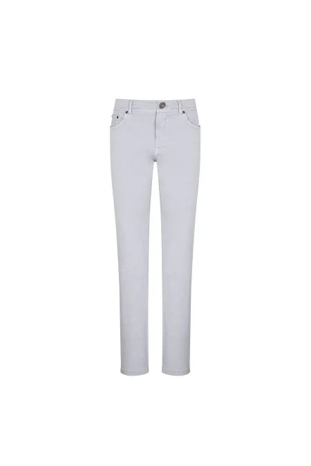 Slim Fit 5 Cep Açık Gri Chino Pantolon