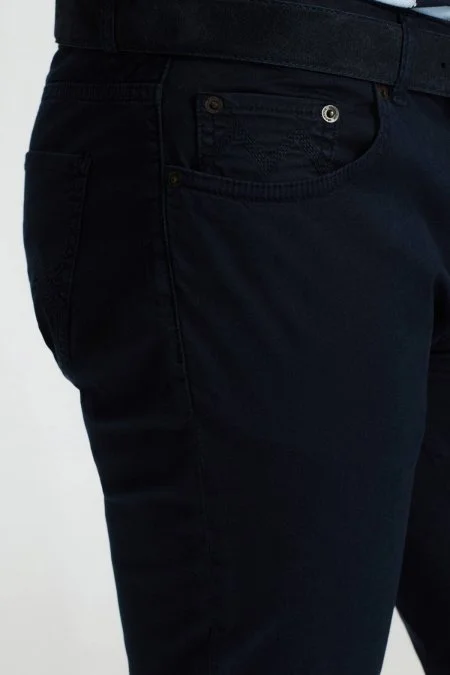 Slim Fit 5 Cep Lacivert Chino Pantolon