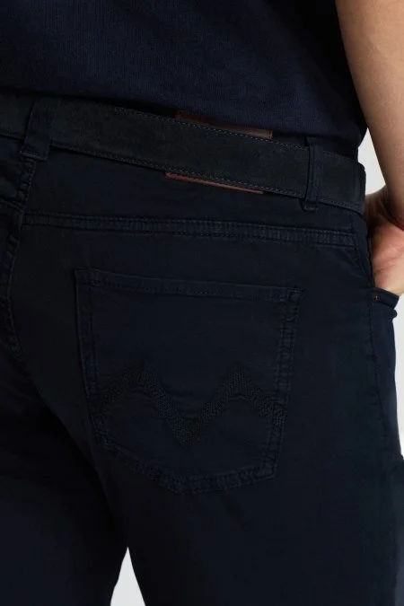 Slim Fit 5 Cep Lacivert Chino Pantolon