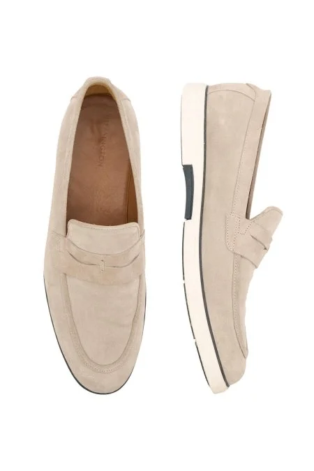 Süet Deri Krem Rengi Loafer