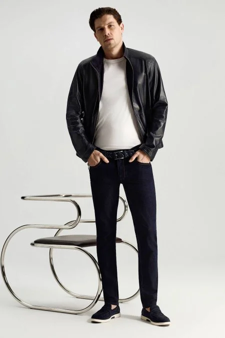 Supima Pamuk Bisiklet Yaka Tencel Beyaz T-Shirt