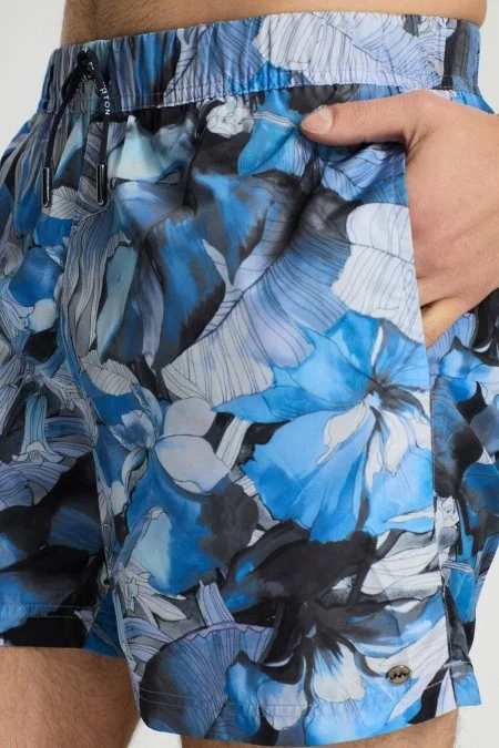 Tropikal Desen Mavi Quick Dry Mayo