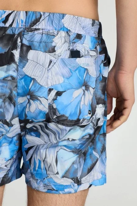 Tropikal Desen Mavi Quick Dry Mayo