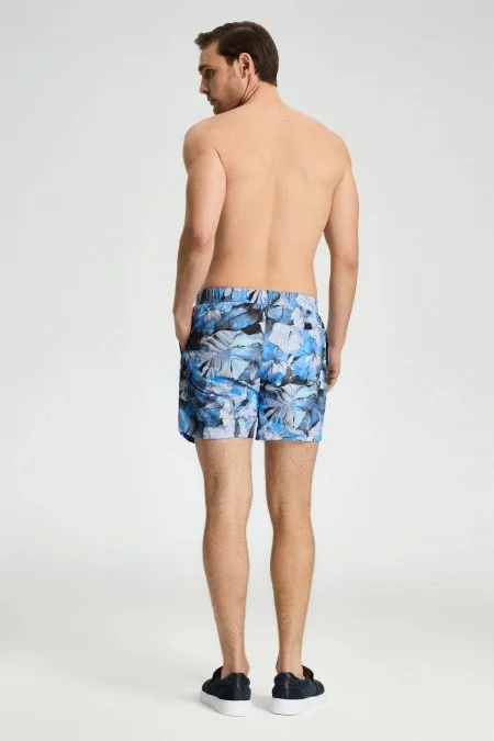 Tropikal Desen Mavi Quick Dry Mayo