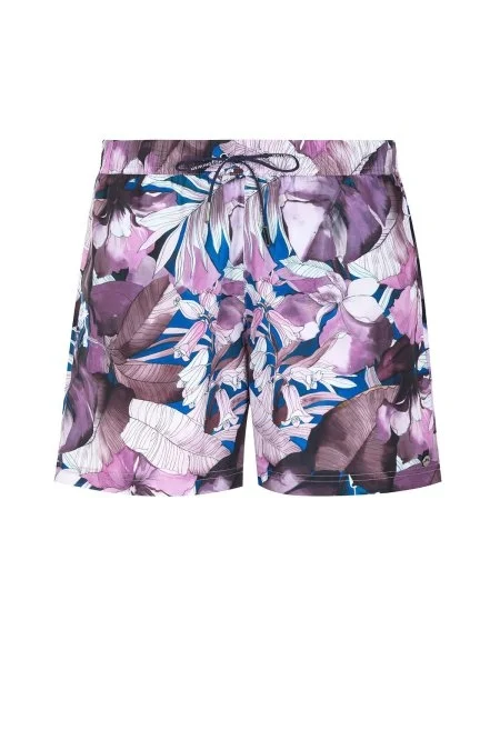 Tropikal Desen Mor Quick Dry Mayo