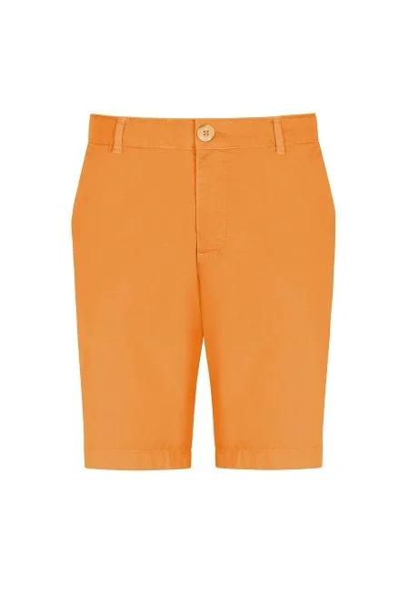 Turuncu Pamuk Chino Bermuda Şort