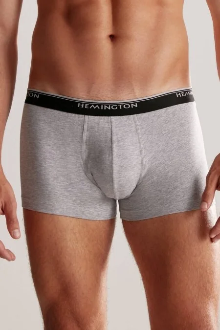 Beyaz Gri Siyah Üçlü Boxer Seti