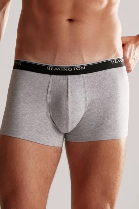 Beyaz Gri Siyah Üçlü Boxer Seti