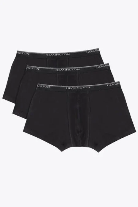 Siyah Üçlü Boxer Seti