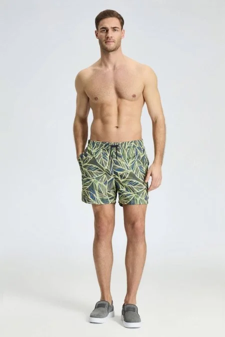 Yaprak Desen Haki Quick Dry Mayo