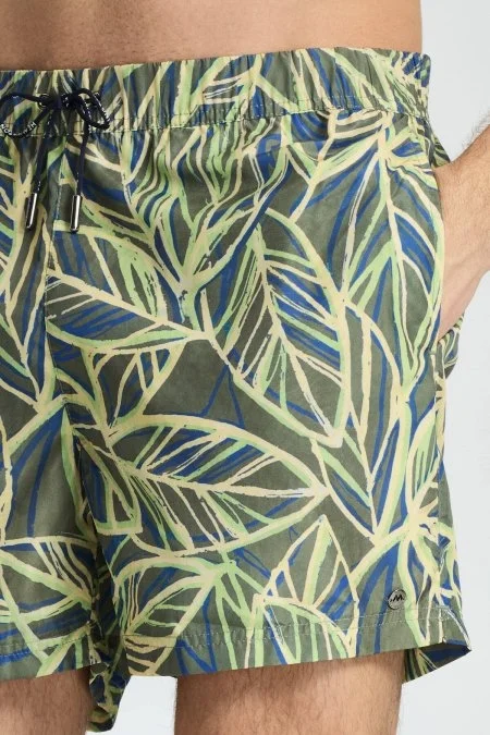 Yaprak Desen Haki Quick Dry Mayo