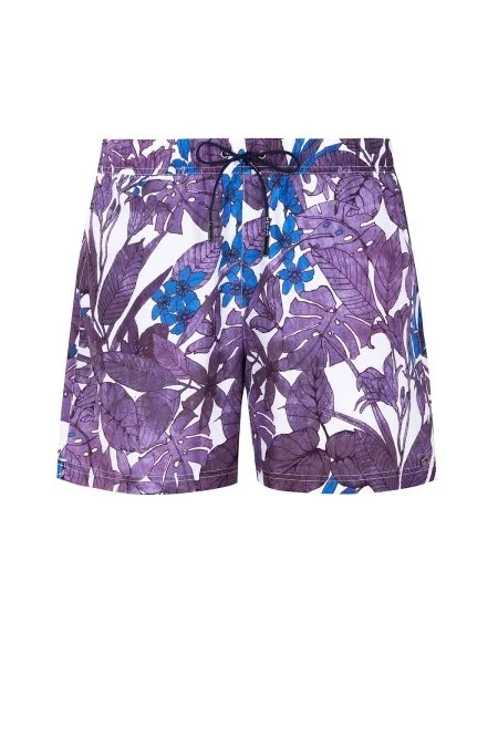 Yaprak Desen Mor Quick Dry Mayo