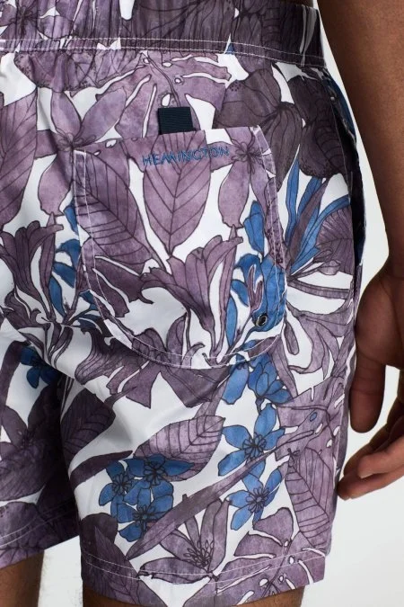 Yaprak Desen Mor Quick Dry Mayo