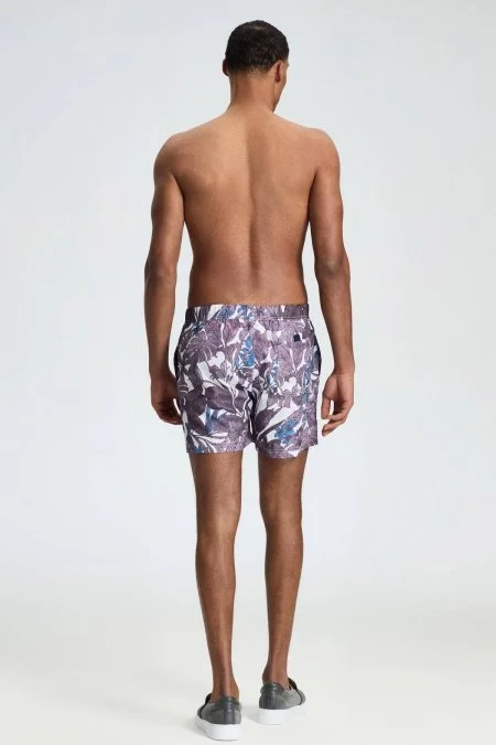 Yaprak Desen Mor Quick Dry Mayo