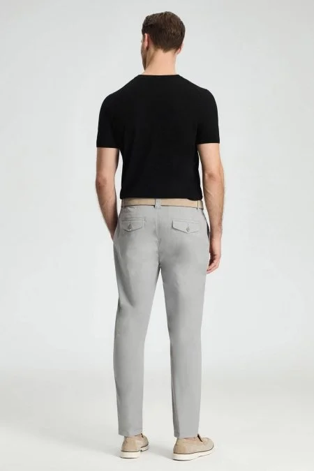 Açık Gri Yazlık Chino Pantolon
