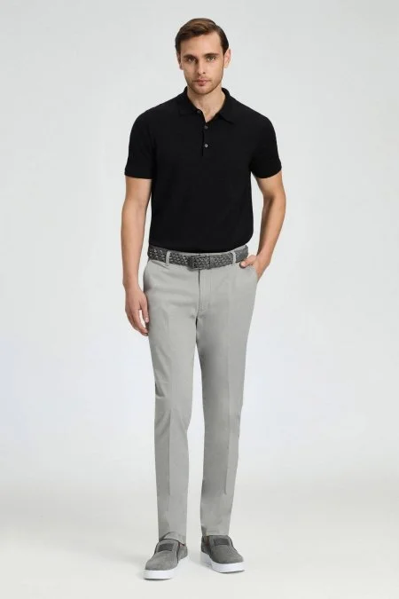 Açık Gri Yazlık Chino Pantolon