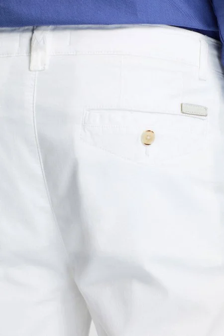 Beyaz Yazlık Chino Pantolon