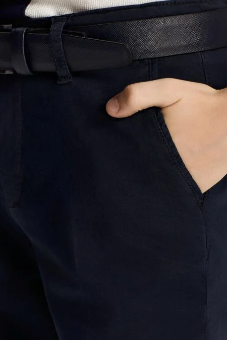 Lacivert Yazlık Çocuk Chino Pantolon