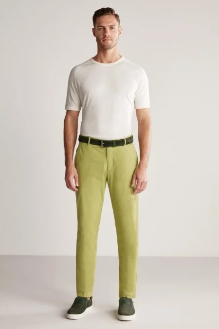 Yeşil Yazlık Chino Pantolon