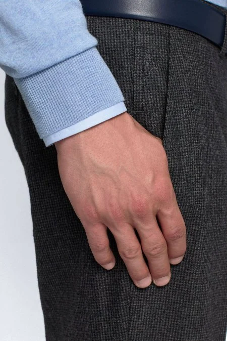 Yün Kaşmir Antrasit Chino Flanel Pantolon