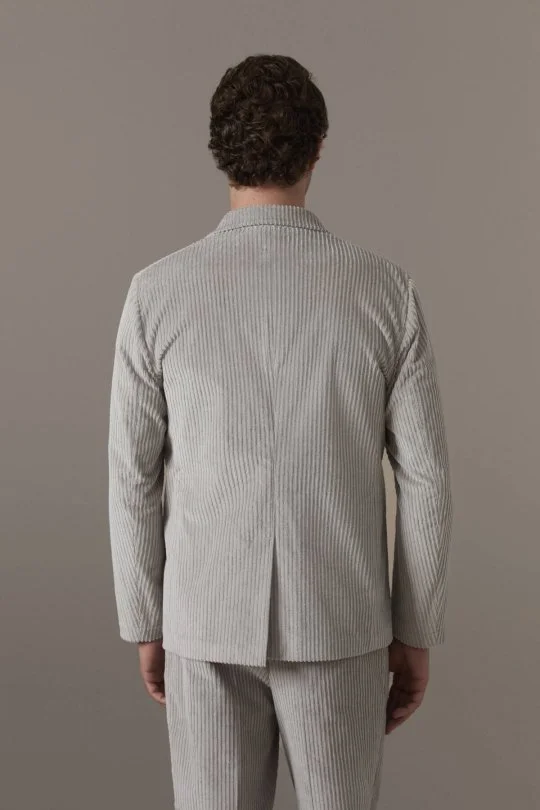 Açık Bej Kadife Blazer Ceket