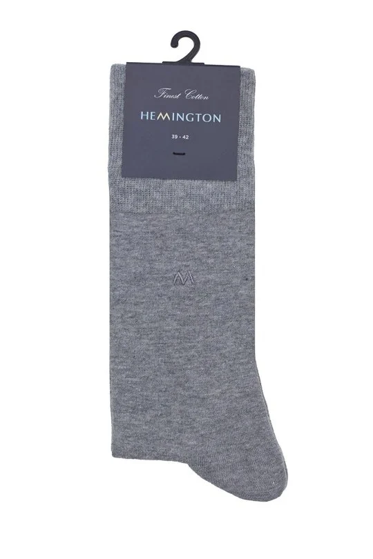 Hemington - Açık Gri Pamuklu Çorap (2)