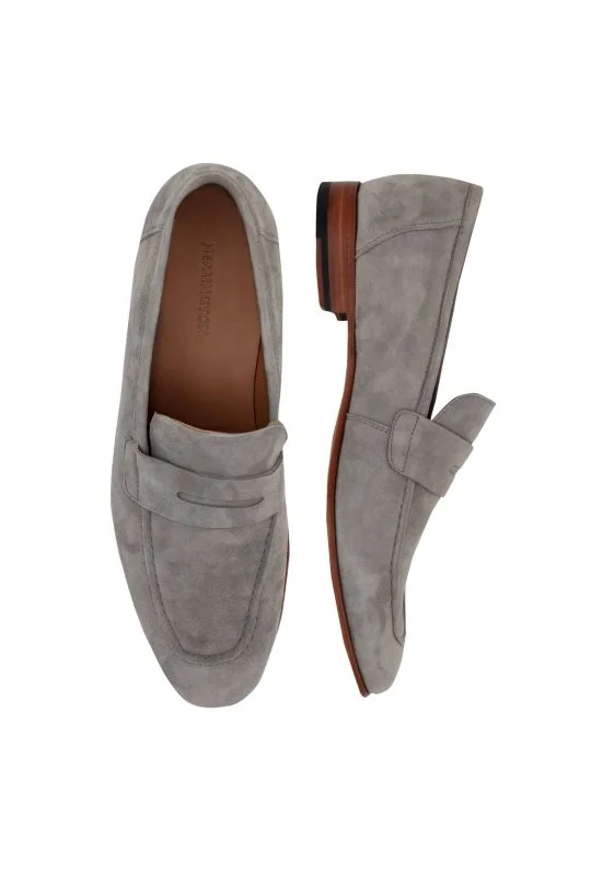 Hemington - Açık Gri Süet Deri Loafer (4)