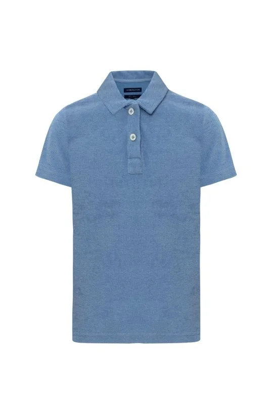 Hemington - Açık Mavi Havlu Kumaş Polo Yaka Çocuk T-Shirt (6)