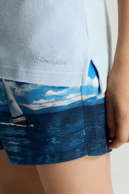 Hemington - Açık Mavi Havlu Kumaş Polo Yaka Çocuk T-Shirt (4)