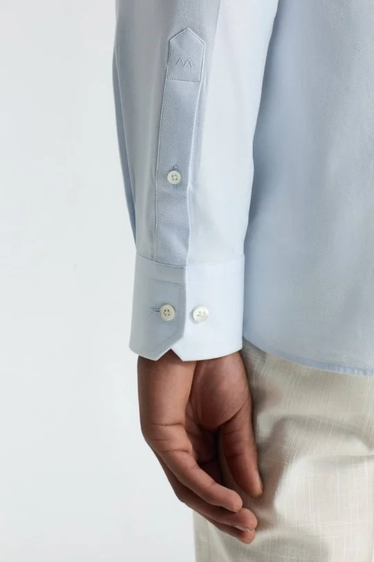 Hemington - Açık Mavi İtalyan Yaka Saf Pamuk Business Gömlek (3)