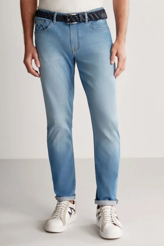 Hemington - Slim Fit Açık Mavi Denim Pantolon