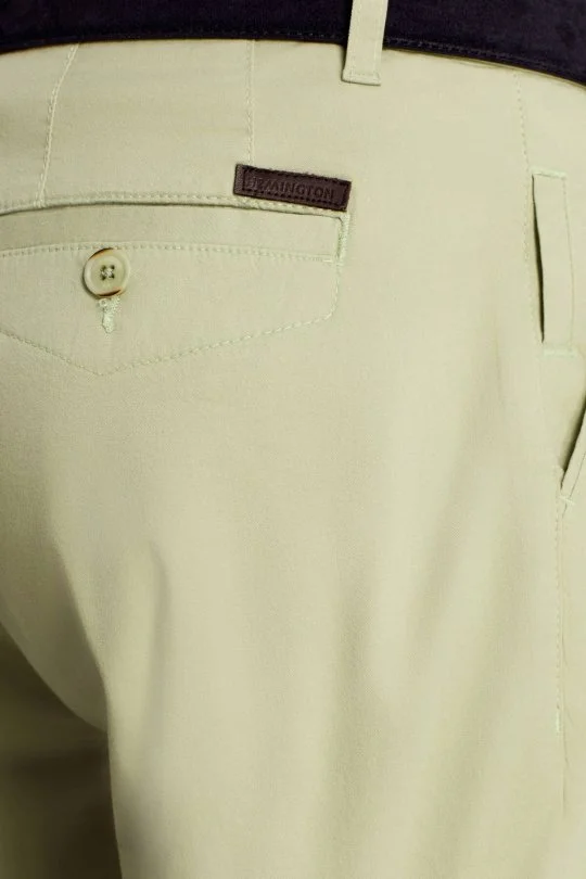 Hemington - Saf Pamuk Açık Yeşil Yazlık Chino Pantolon (3)