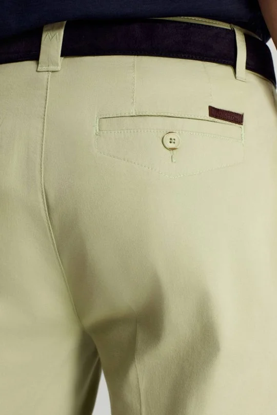 Hemington - Saf Pamuk Açık Yeşil Yazlık Chino Pantolon (4)