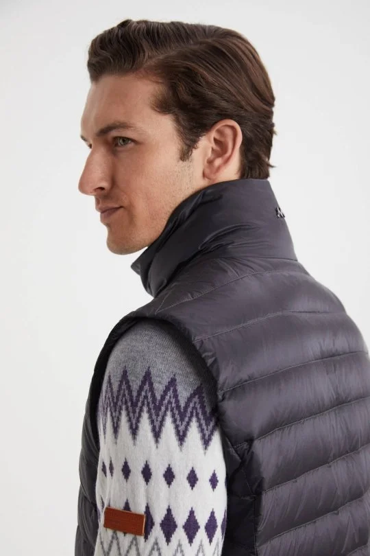 Hemington - Koyu Gri Activewear Kaz Tüyü Şişme Yelek (3)