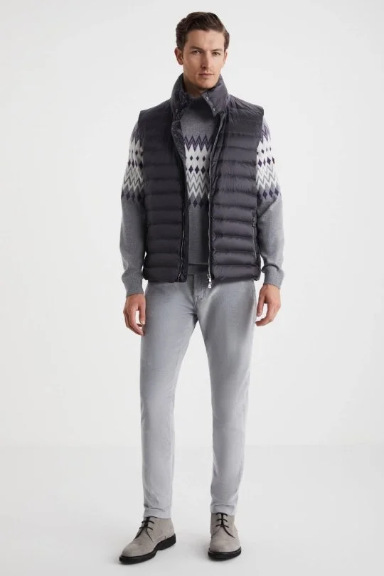 Hemington - Koyu Gri Activewear Kaz Tüyü Şişme Yelek (1)