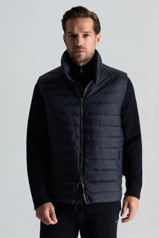 Lacivert Activewear Kaz Tüyü Şişme Yelek