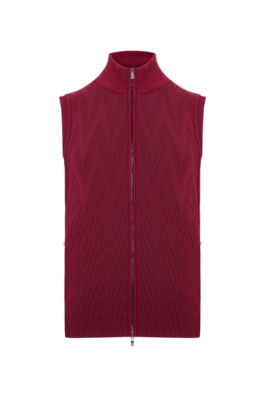 Activewear Merino Yün Bordo Yelek