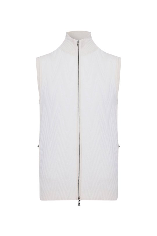 Activewear Merino Yün Ekru Yelek