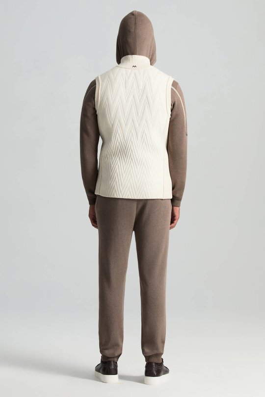 Activewear Merino Yün Ekru Yelek