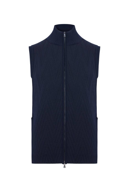 Activewear Merino Yün Lacivert Yelek