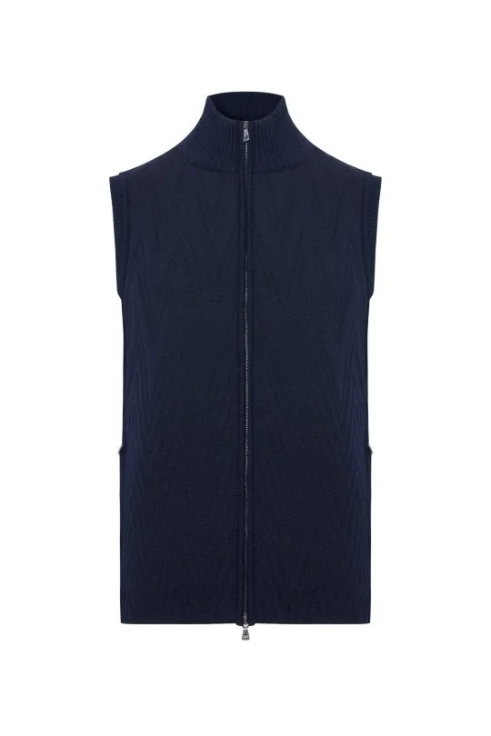 Hemington - Activewear Merino Yün Lacivert Yelek (6)