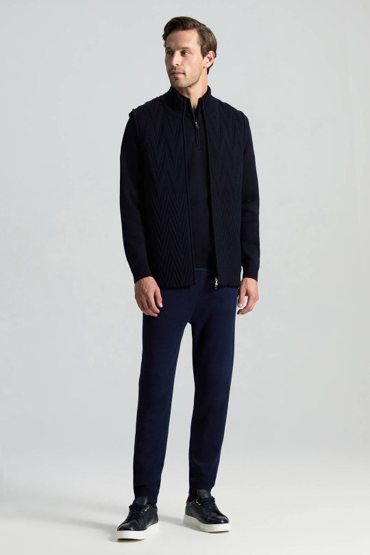 Activewear Merino Yün Lacivert Yelek