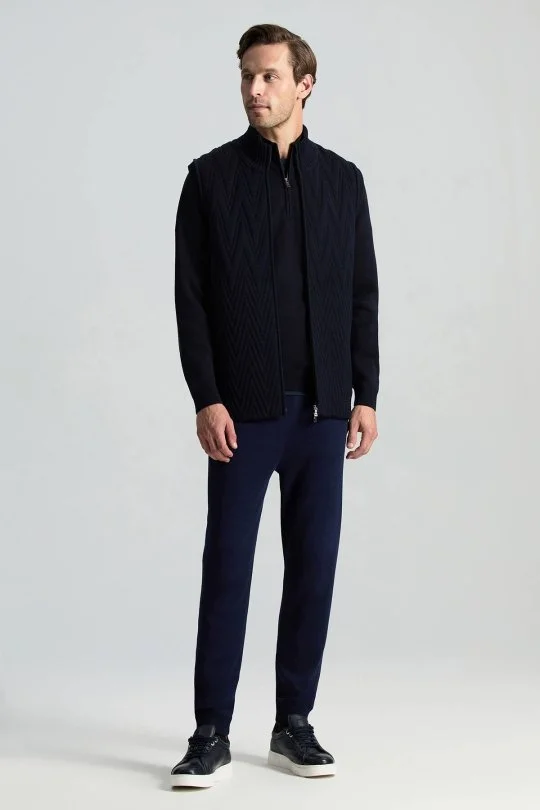 Hemington - Activewear Merino Yün Lacivert Yelek (1)