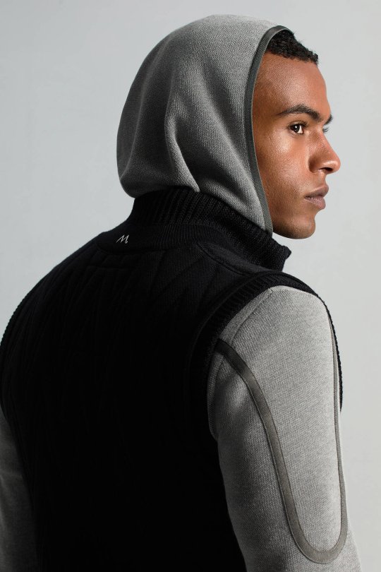 Activewear Merino Yün Siyah Yelek