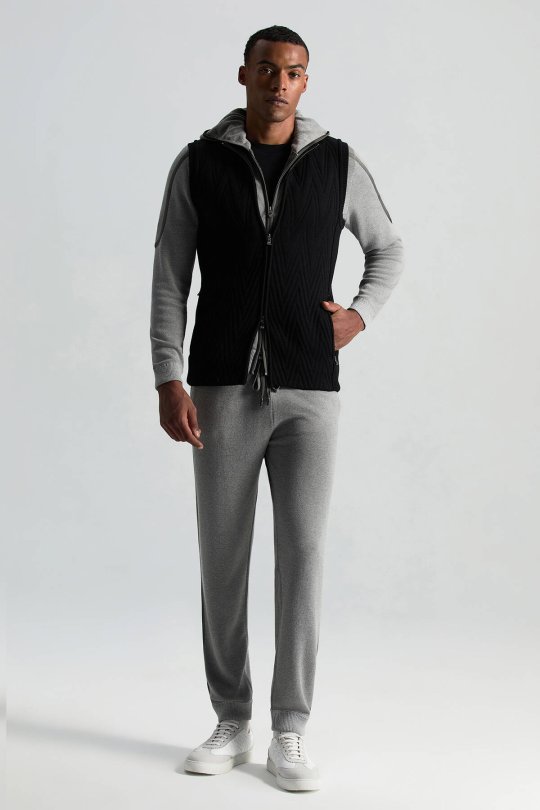 Activewear Merino Yün Siyah Yelek